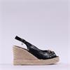 Una Healy Savage Espadrille Wedge - Black
